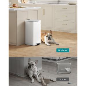 Produktbild für Mülleimer Songmics LTB593W02, wolkenweiß