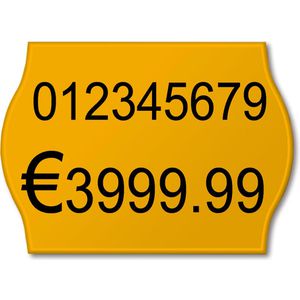 Preisetiketten METO 30007362, orange, 32 x 19 mm