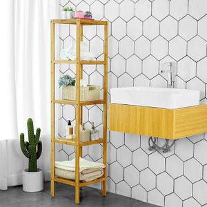 Produktbild für Badregal Songmics BCB55Y, aus Bambus, braun