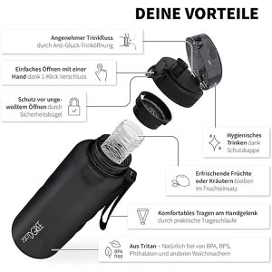 Produktbild für Trinkflasche 720DGREE uberBottle Onyx Black