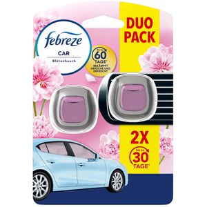 Autoduft Febreze Car Duo, Blütenhauch, 2 Stück