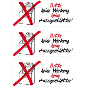 Produktbild für Hinweisetiketten Herma 5742, Bitte keine Werbung