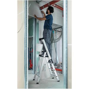 Produktbild für Stehleiter MUNK 40104, nivello-Leiterfüße, mit Plattform