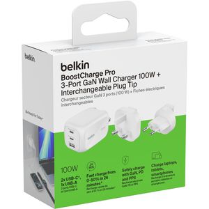 Produktbild für USB-Ladegerät Belkin BoostCharge Pro, GaN, 100 Watt