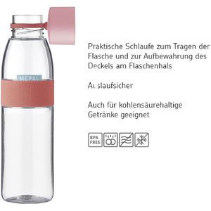 Produktbild für Trinkflasche Mepal Ellipse Vivid Mauve, kohlensäuregeeignet