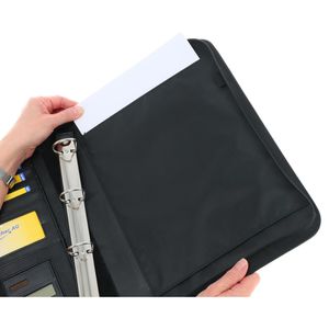 Produktbild für Schreibmappe Wedo 581101, Collegemappe, schwarz, Kunstleder