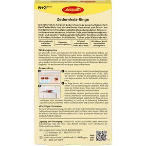 Produktbild für Mottenschutz Aeroxon Zedernholzringe