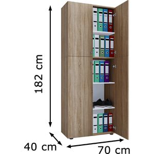 Produktbild für Aktenschrank VCM Lona XXL 914114, aus Holz