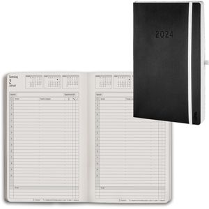 2021 Buchkalender 761 21x26cm schwarz 2 Seiten/ 1 Woche Tango-Einband Marke Adin 