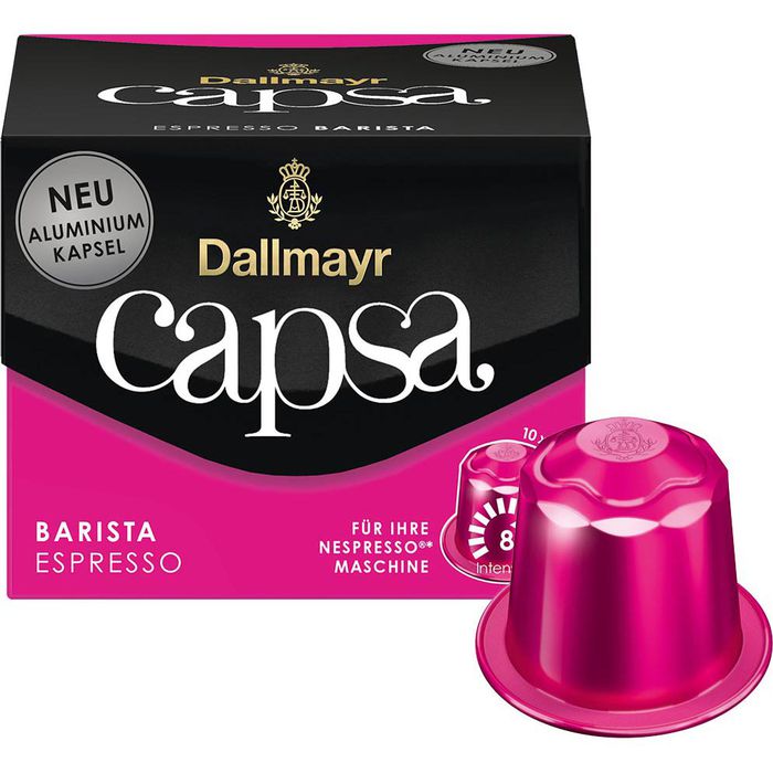 Dallmayr Kaffeekapseln Capsa Espresso Barista, 10 Kapseln, für Nespresso Böttcher AG