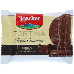 Produktbild für Waffeln Loacker Tortina Triple Dark, Waffeltörtchen