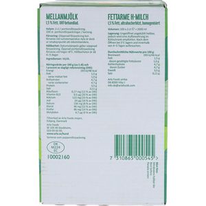Produktbild für Milch Arla fettarme H-Milch Fettgehalt 1,5%