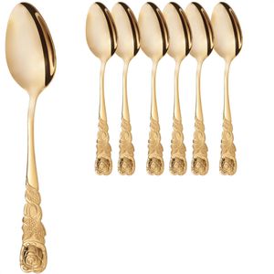 Kaffeelöffel Gräwe Rosendekor, 13 cm