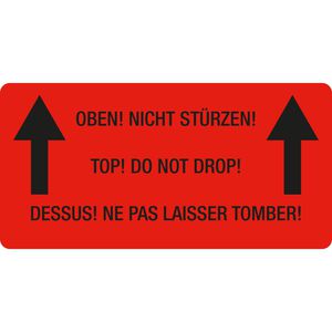 Hinweisetiketten Eichner Oben! Nicht Stürzen!