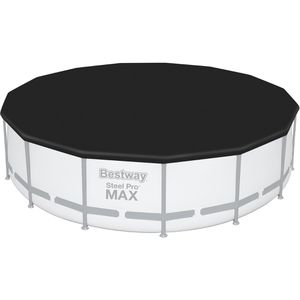 Poolabdeckung Bestway 58038, aus PVC, schwarz, mit Spannseil