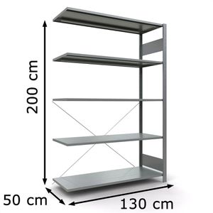 Produktbild für Anbauregal Schulte 12755-130, 5 Metallböden