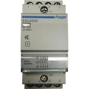 Produktbild für Installationsschütz Hager ESC425S, 2 TE, brummfrei