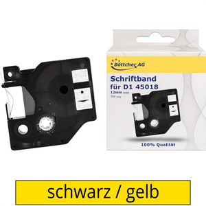 Schriftband Böttcher-AG für Dymo 45018, D1, 12mm