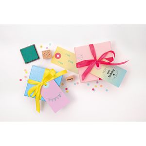 Produktbild für Motivstempel Folia Stempelset Happy Birthday, aus Holz