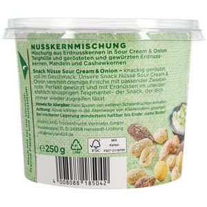 Produktbild für Nussmischung Maryland Snack Nüsse, Sour Cream &amp; Onion, Becher