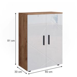 Produktbild für Badschrank Vicco Irma, mit 4 Füßen, weiß / eiche