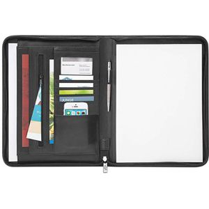 Produktbild für Schreibmappe Wedo 5864301, Accento, schwarz, Kunstleder