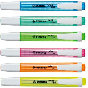Textmarker Stabilo swing cool, 6 Stück