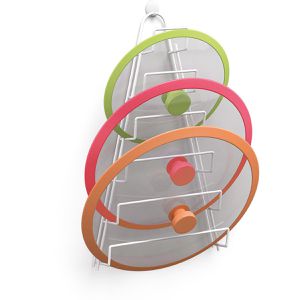 Produktbild für Topfdeckelhalter Metaltex Kiwi, weiß, aus Metall