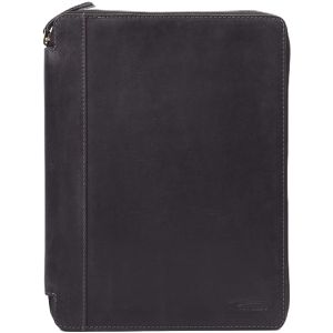 Produktbild für Schreibmappe Menzo MB47, schwarz, Echt Leder