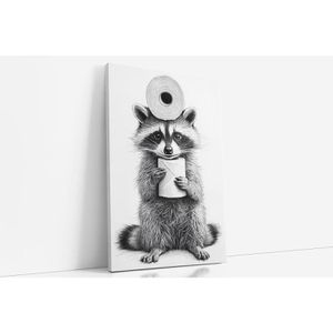 Produktbild für Wandbild Sinus-Art Waschbär mit Klopapier