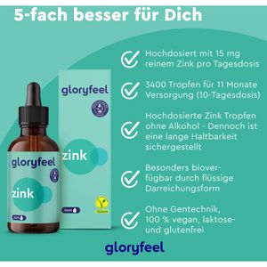 Produktbild für Zink gloryfeel 100 ml, für 3400 Tropfen