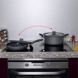 Produktbild für Glasdeckel STONELINE 13705 grau, 16-20cm &amp; 24-28cm