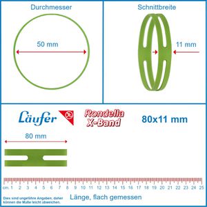 Produktbild für Kreuzbänder Läufer Rondella X-Band, 59103