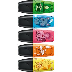 Textmarker Stabilo Boss MINI Animal Vibes, 5 Stück
