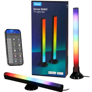 Tischlampe Govee RGBIC TV Light Bar, schwarz, LED, RGBW