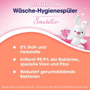 Produktbild für Hygienespüler Sagrotan Sensitiv, ohne Duft- und Farbstoffe