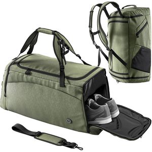 Produktbild für Sporttasche bemaxx Sports Bag, grün, mit Rucksackfunktion