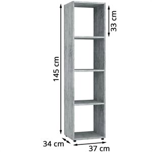 Produktbild für Bücherregal Vicco Ludus, grau