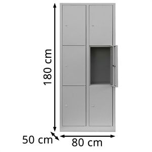 Produktbild für Schließfachschrank Lüllmann 523320, lichtgrau