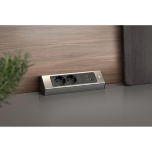 Produktbild für Tischsteckdose Bachmann Casia 2, mit 2m Kabel