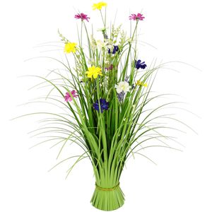 Produktbild für Kunstpflanze I.GE.A. Gras mit bunten Cosmeablüten