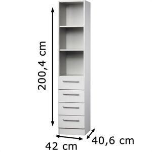Produktbild für Kombischrank Hammerbacher Solid 7600, lichtgrau