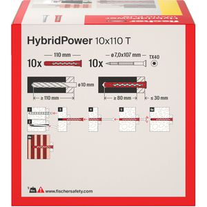 Produktbild für Schrauben-Dübel-Set Fischer 580834, HybridPower