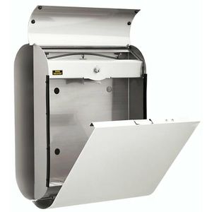 Produktbild für Briefkasten Burg-Wächter Cosmo 3765 Ni, silber, aus Edelstahl