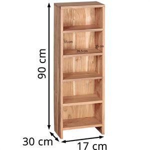 Produktbild für CD-Regal Wohnling Mumbai, WL1.764, akazie