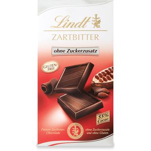 Tafelschokolade Lindt Zartbitter ohne Zuckerzusatz