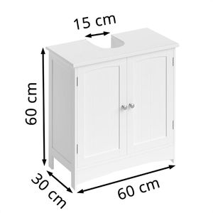 Produktbild für Waschbeckenunterschrank Vasagle BBC01WT, stehend