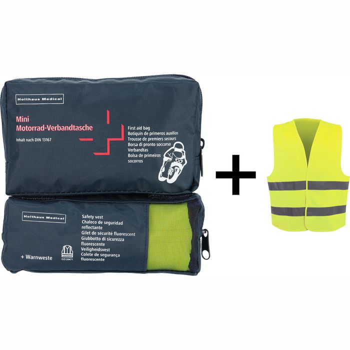 Holthaus Erste-Hilfe-Tasche Mini Combo, gefüllt, Füllung nach DIN
