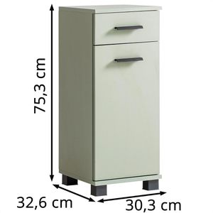 Produktbild für Badschrank Schildmeyer Palermo 157629, mit 4 Füßen, pistazie