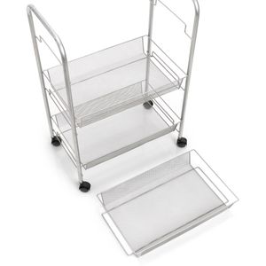 Produktbild für Nischenregal Zeller 17720, grau, mit Rollen